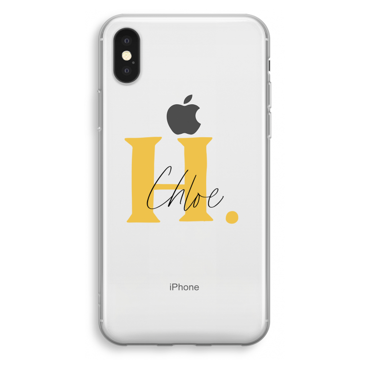 Amber Script: iPhone X Transparant Hoesje