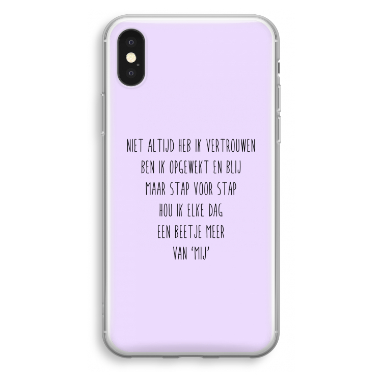 Zelfvertrouwen: iPhone X Transparant Hoesje