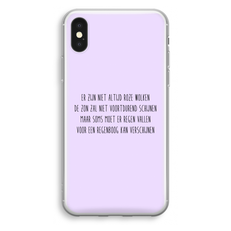 Regenboog: iPhone X Transparant Hoesje