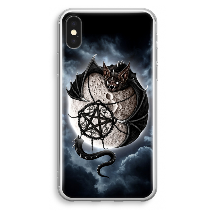 Volle maan: iPhone X Transparant Hoesje
