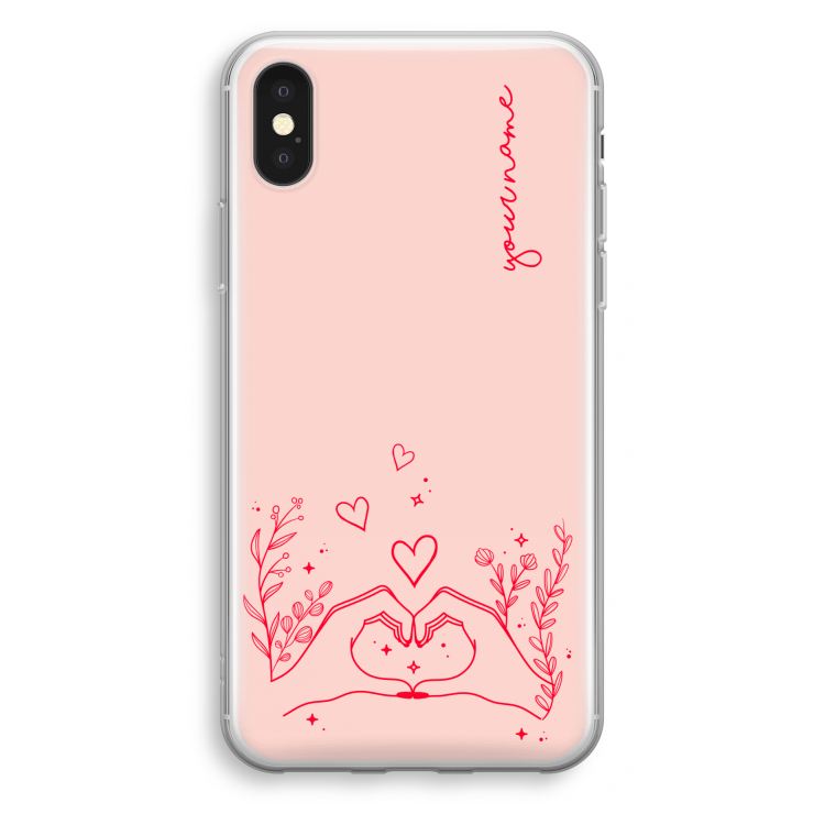Love is in the air: iPhone X Transparant Hoesje