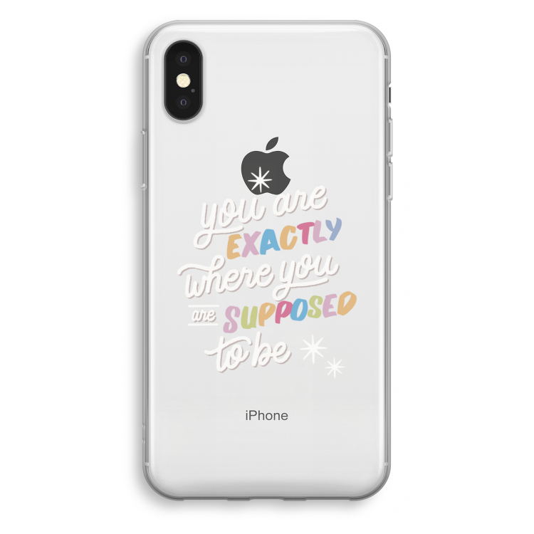 Right Place: iPhone X Transparant Hoesje