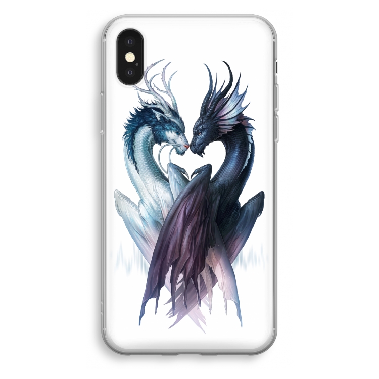Yin Yang Dragons: iPhone XS Transparant Hoesje