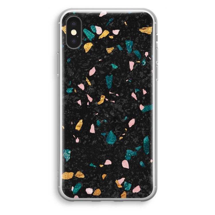 Terrazzo N°10: iPhone XS Transparant Hoesje