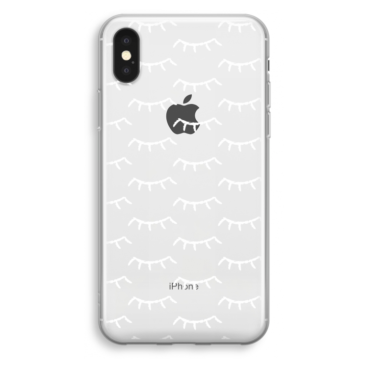 Wimpers: iPhone XS Transparant Hoesje