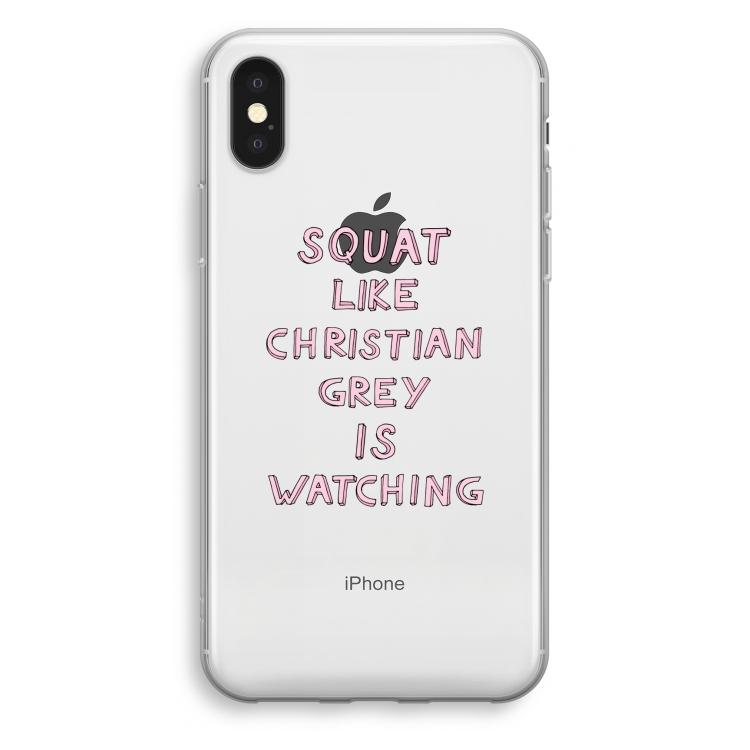 Christian Grey: iPhone XS Transparant Hoesje