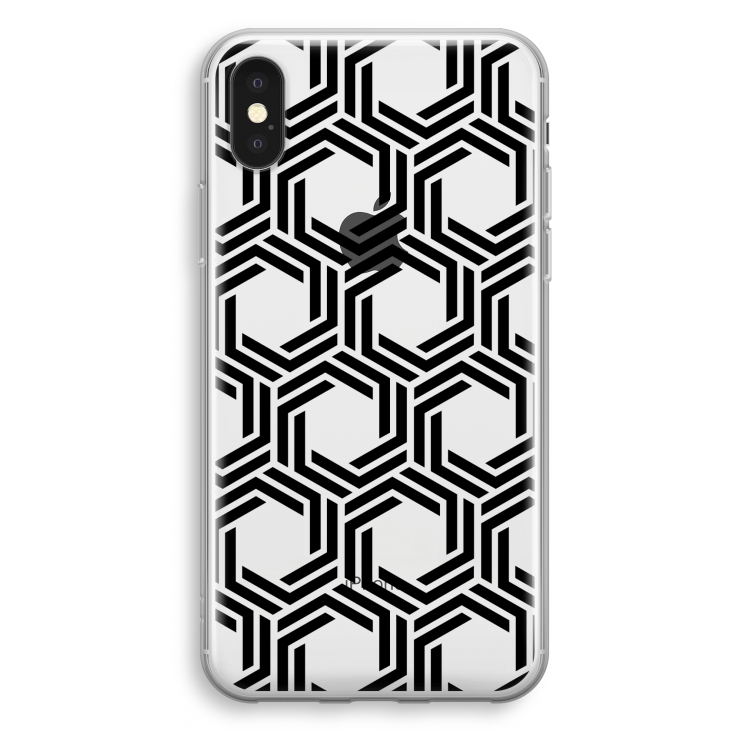 Geometrisch patroon: iPhone XS Transparant Hoesje