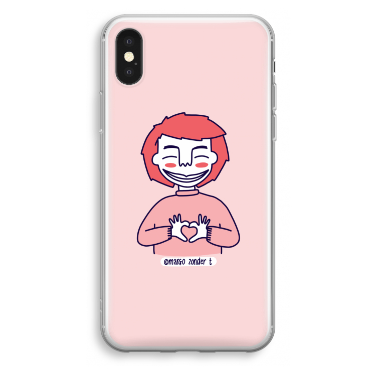 Hartje: iPhone XS Transparant Hoesje