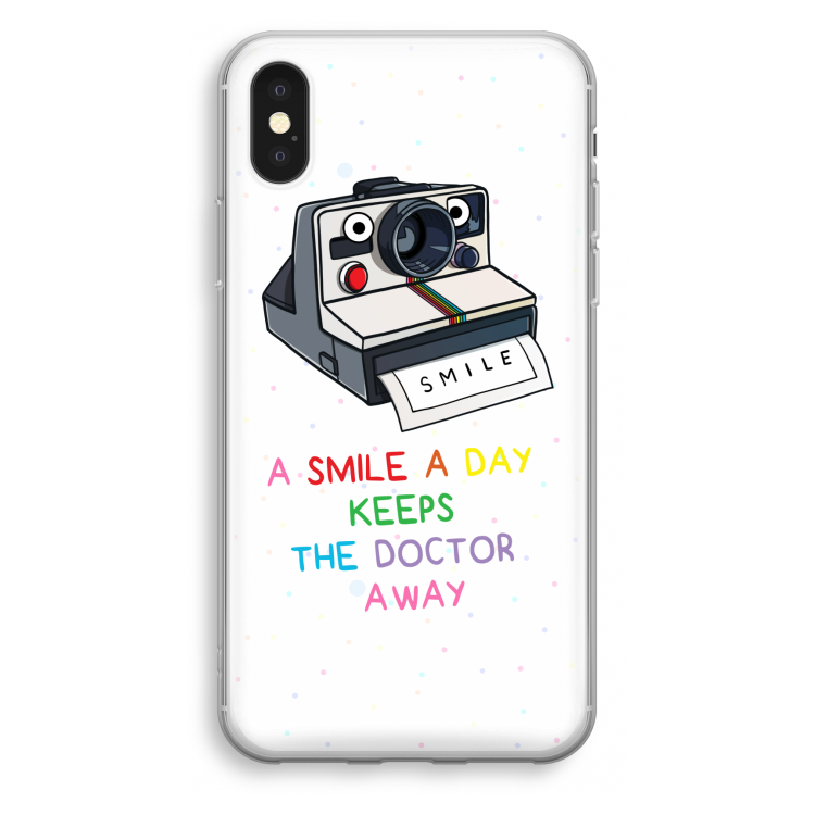 Smile: iPhone XS Transparant Hoesje
