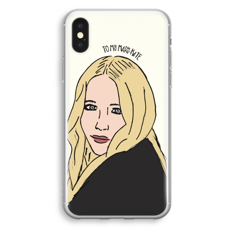 Mary Kate: iPhone XS Transparant Hoesje