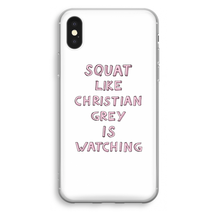 Christian Grey: iPhone XS Transparant Hoesje