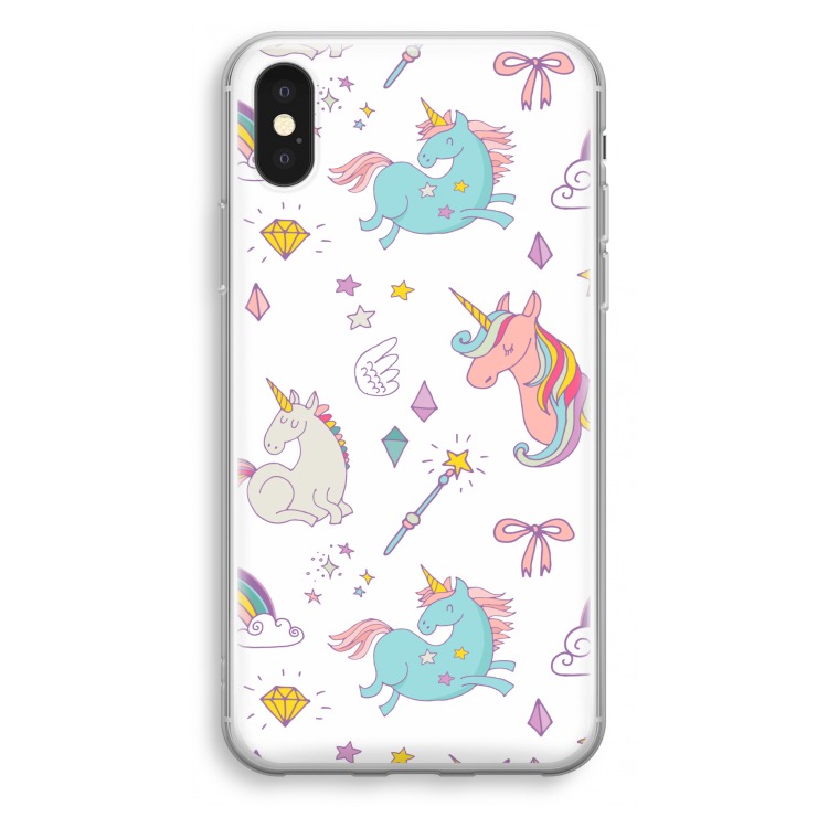 Fantasiewereld: iPhone XS Transparant Hoesje