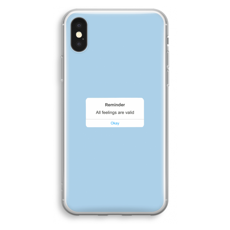 Reminder: iPhone XS Transparant Hoesje