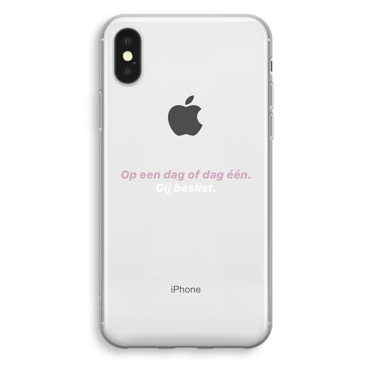 gij beslist: iPhone XS Transparant Hoesje