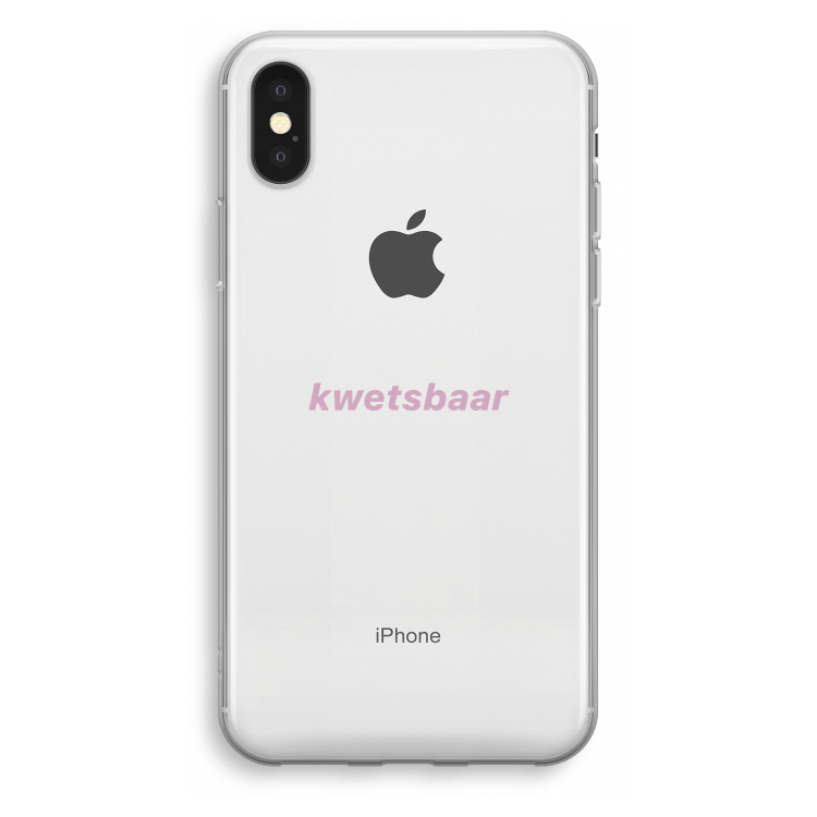 kwetsbaar: iPhone XS Transparant Hoesje