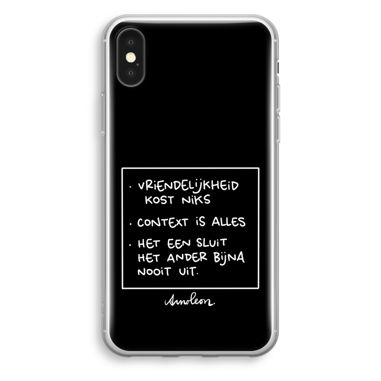 Mijn Motto's: iPhone XS Transparant Hoesje