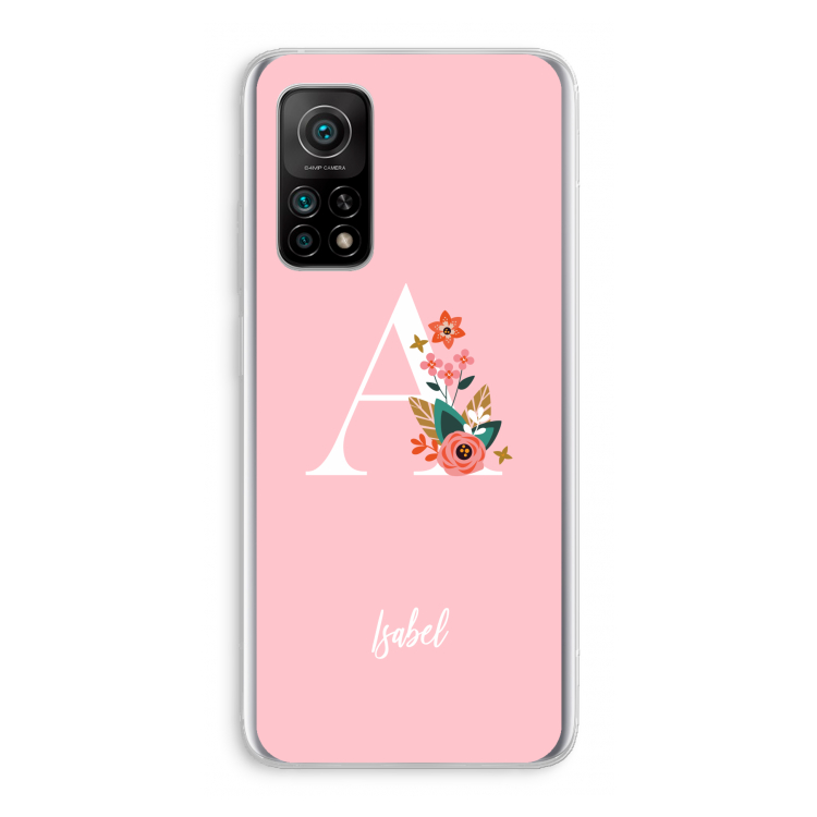 Pink Bouquet: Xiaomi Mi 10T 5G Transparant Hoesje