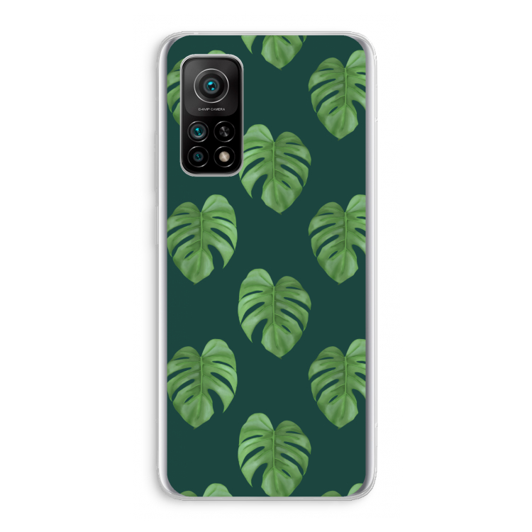 Monstera leaves: Xiaomi Mi 10T 5G Transparant Hoesje