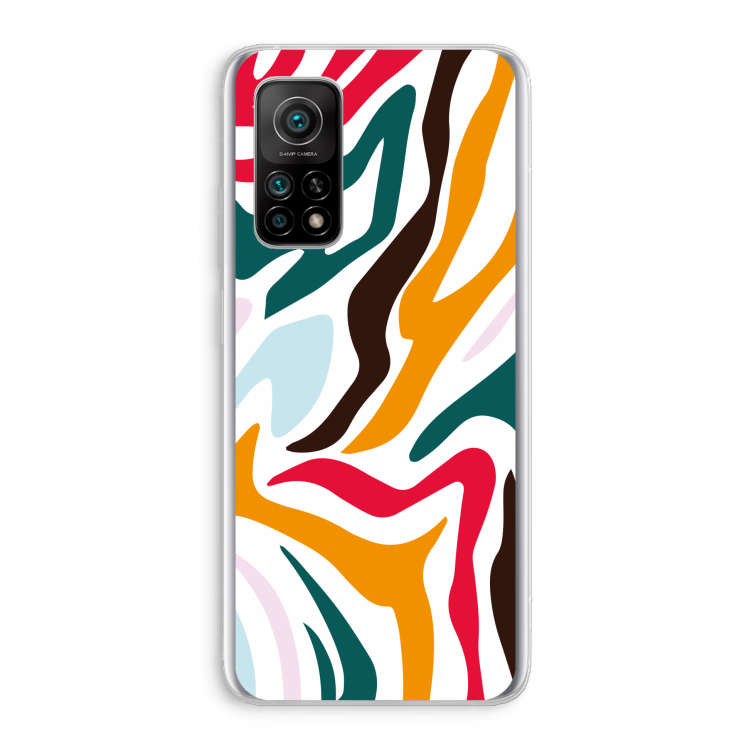 Colored Zebra: Xiaomi Mi 10T 5G Transparant Hoesje
