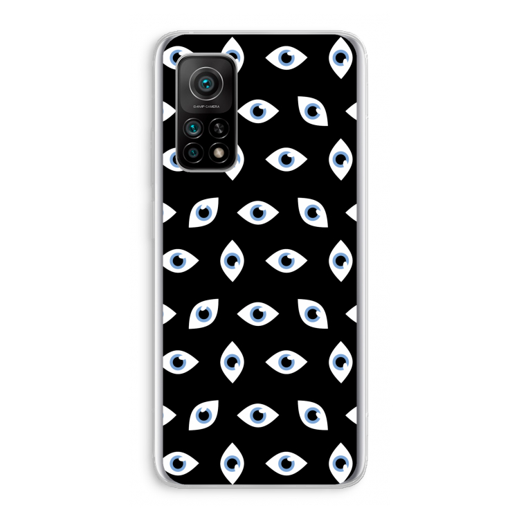 Eyes pattern: Xiaomi Mi 10T 5G Transparant Hoesje