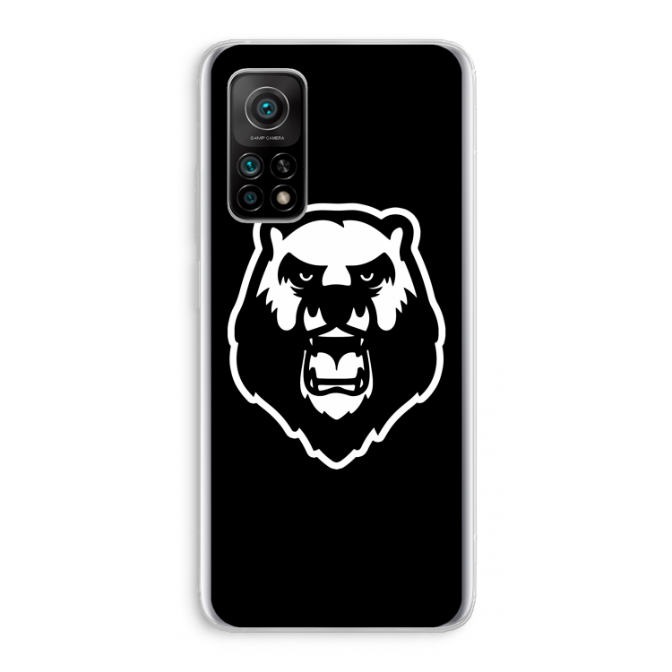 Angry Bear (black): Xiaomi Mi 10T 5G Transparant Hoesje