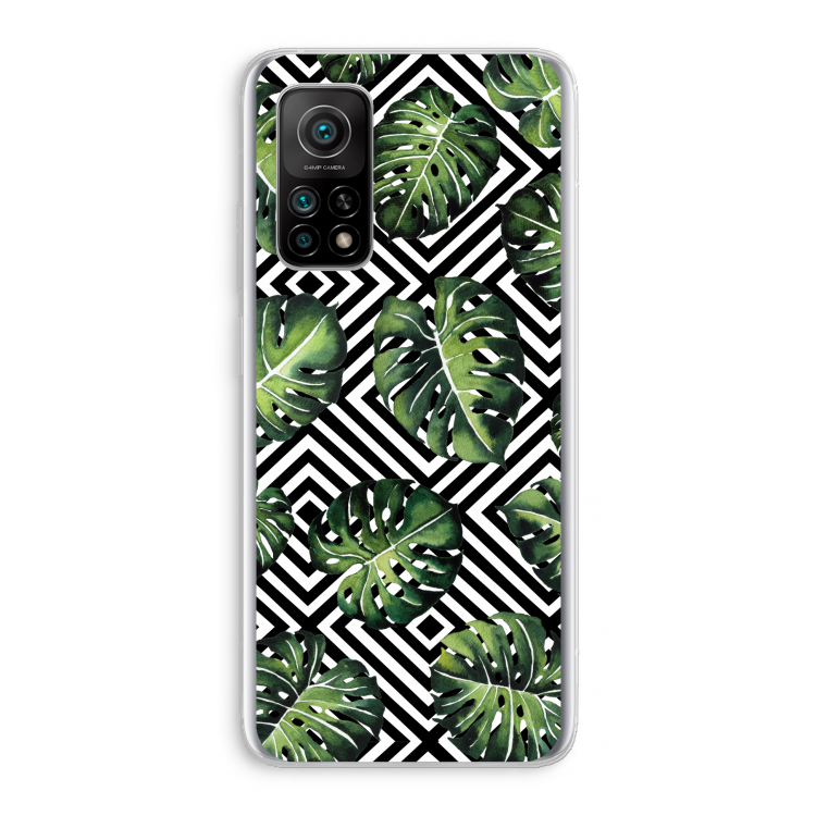 Geometrische jungle: Xiaomi Mi 10T 5G Transparant Hoesje