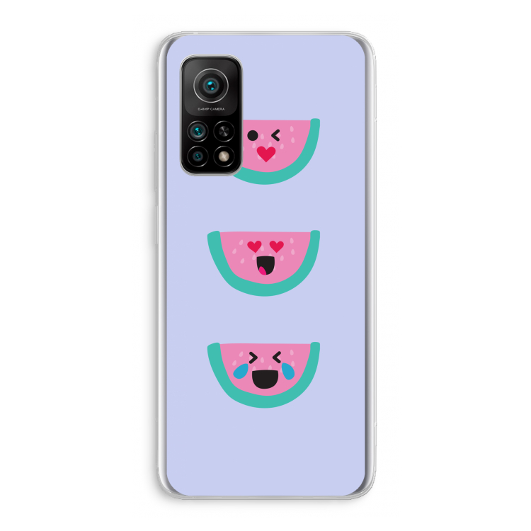 Smiley watermeloen: Xiaomi Mi 10T 5G Transparant Hoesje