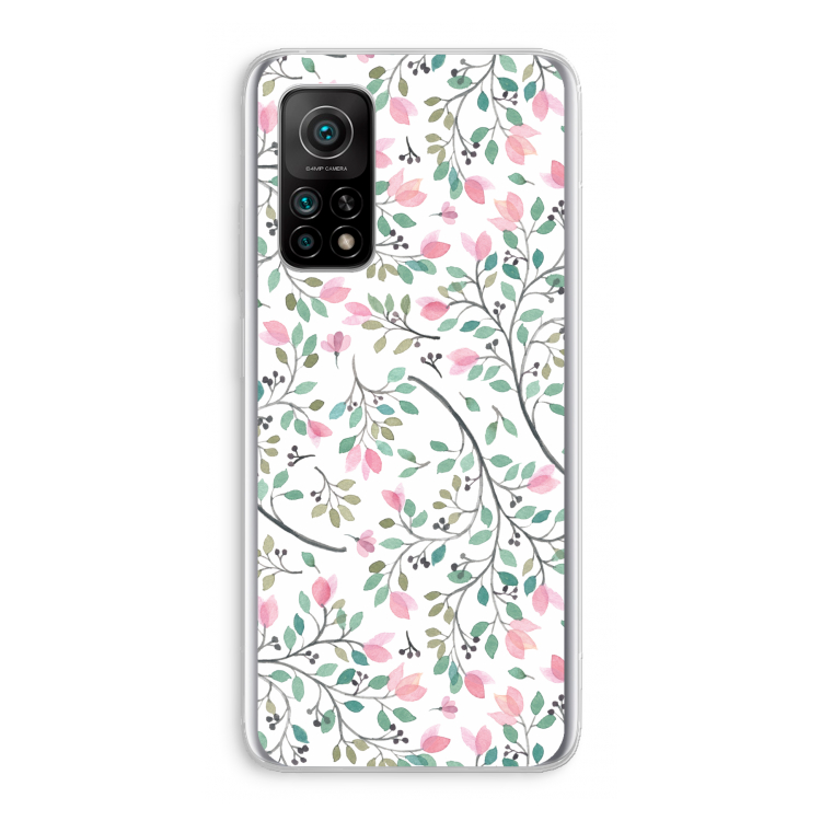 Sierlijke bloemen: Xiaomi Mi 10T 5G Transparant Hoesje