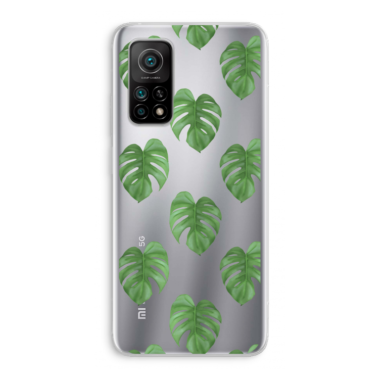 Monstera leaves: Xiaomi Mi 10T 5G Transparant Hoesje