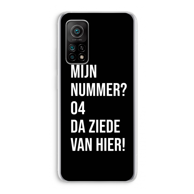Da ziede van hier - Zwart: Xiaomi Mi 10T 5G Transparant Hoesje