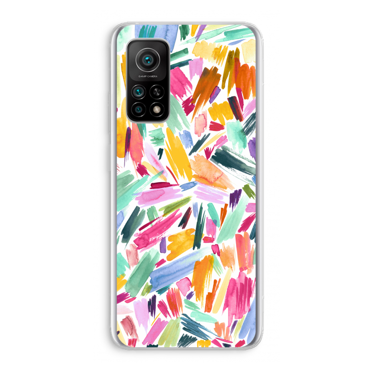 Watercolor Brushstrokes: Xiaomi Mi 10T 5G Transparant Hoesje