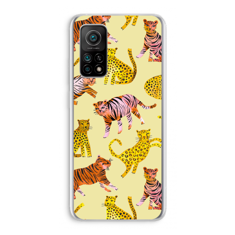 Cute Tigers and Leopards: Xiaomi Mi 10T 5G Transparant Hoesje