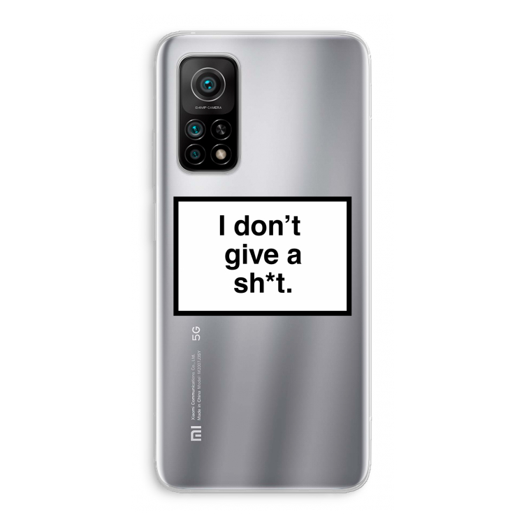 Don't give a shit: Xiaomi Mi 10T 5G Transparant Hoesje