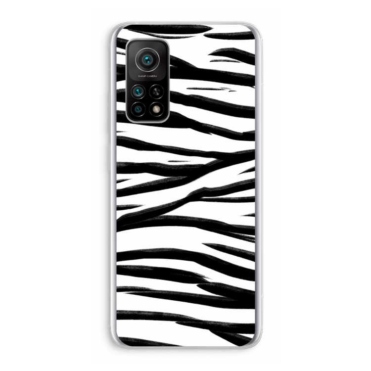 Zebra pattern: Xiaomi Mi 10T 5G Transparant Hoesje
