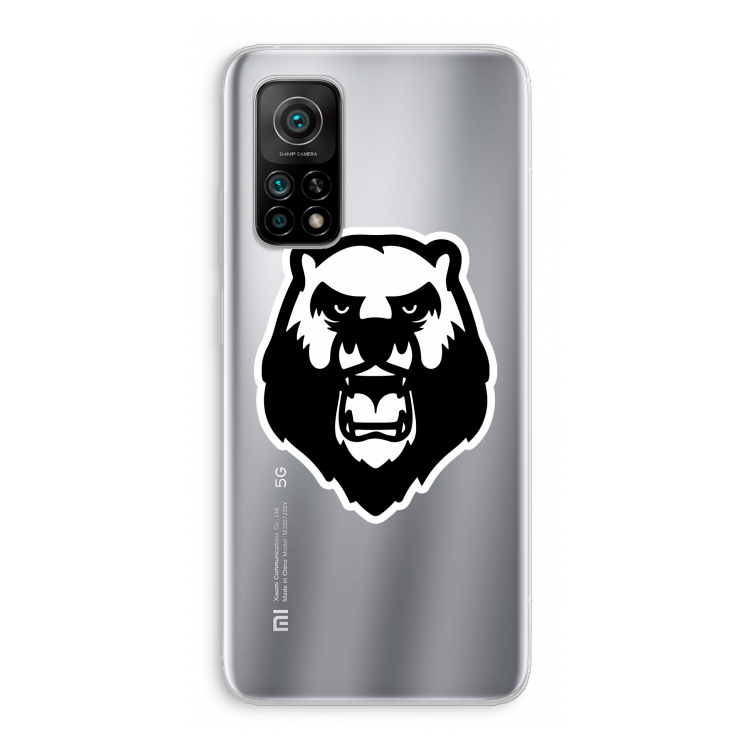 Angry Bear (white): Xiaomi Mi 10T 5G Transparant Hoesje