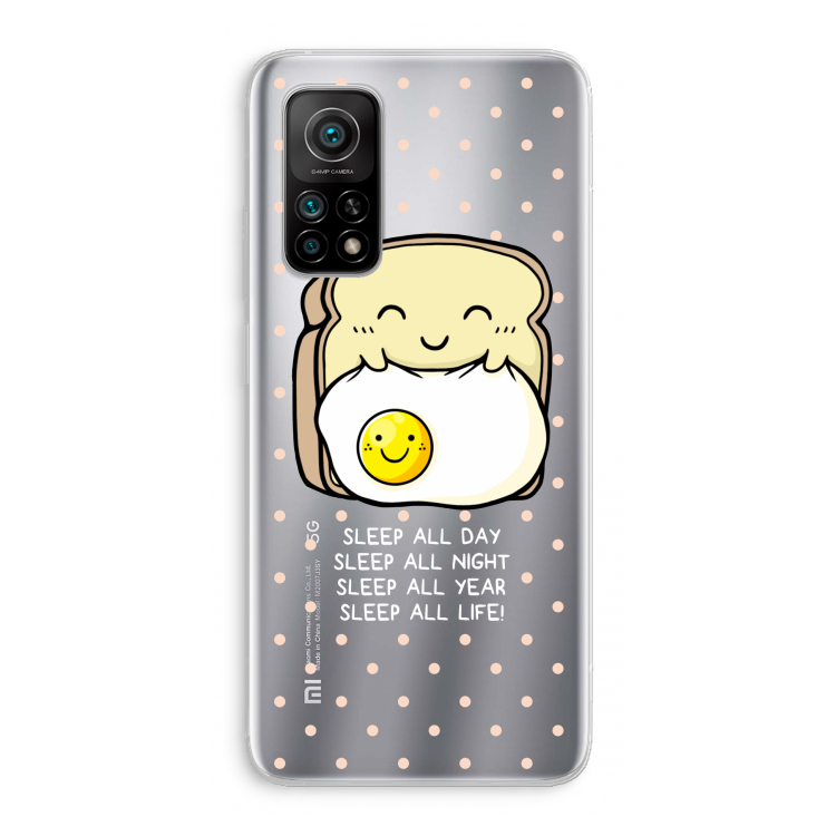 Sleep All Day: Xiaomi Mi 10T 5G Transparant Hoesje