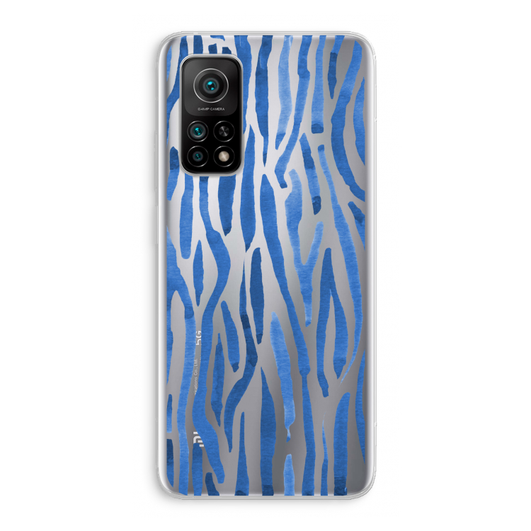 Blauwe nerven: Xiaomi Mi 10T 5G Transparant Hoesje