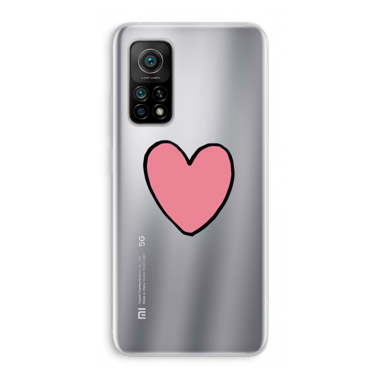 Hartje: Xiaomi Mi 10T 5G Transparant Hoesje