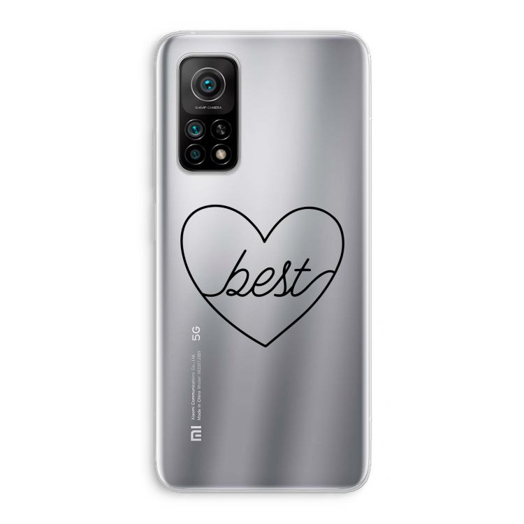Best heart black: Xiaomi Mi 10T 5G Transparant Hoesje