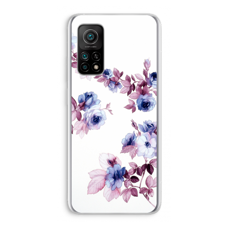 Waterverf bloemen: Xiaomi Mi 10T 5G Transparant Hoesje