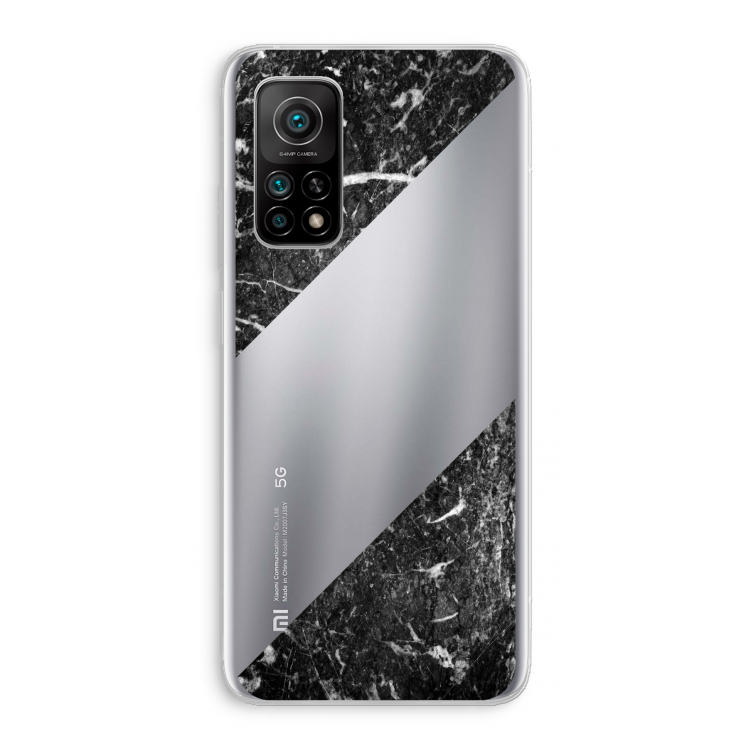 Zwart marmer: Xiaomi Mi 10T 5G Transparant Hoesje