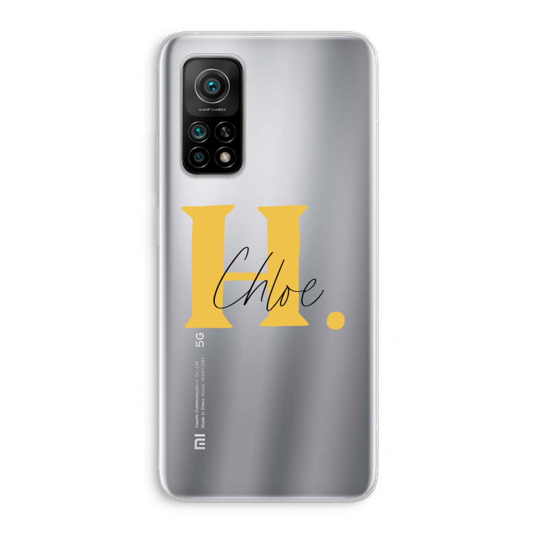 Amber Script: Xiaomi Mi 10T 5G Transparant Hoesje