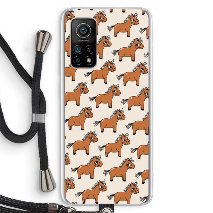 Pony: Xiaomi Mi 10T 5G Transparant Hoesje met koord