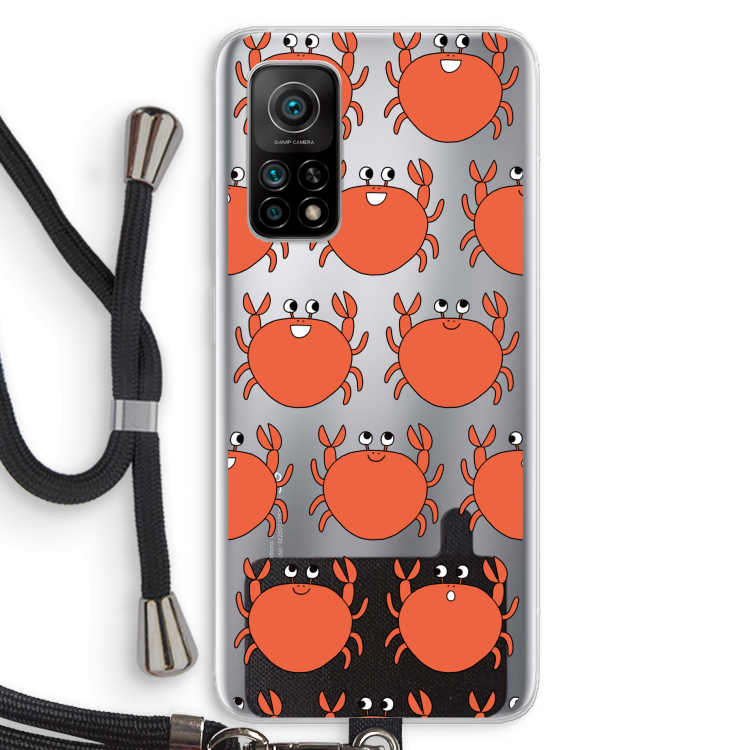 Krab: Xiaomi Mi 10T 5G Transparant Hoesje met koord