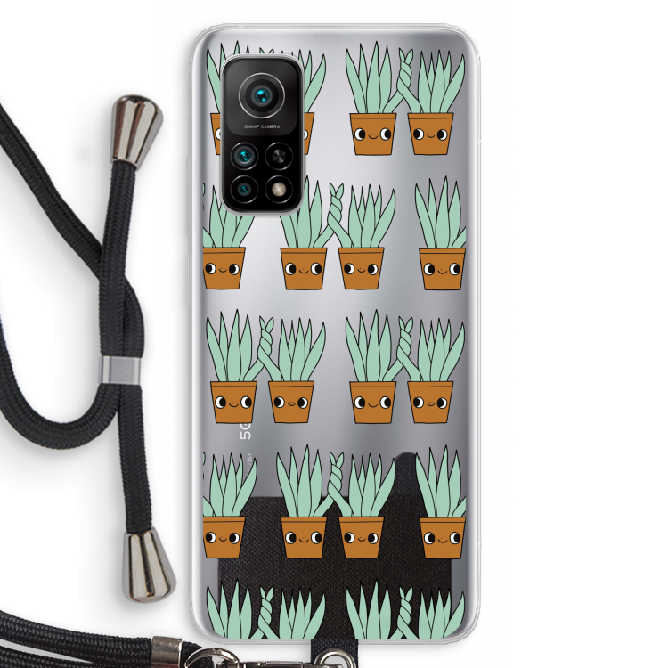Sansevieria: Xiaomi Mi 10T 5G Transparant Hoesje met koord