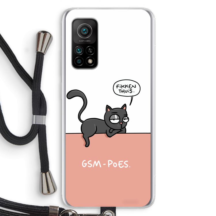 GSM poes: Xiaomi Mi 10T 5G Transparant Hoesje met koord