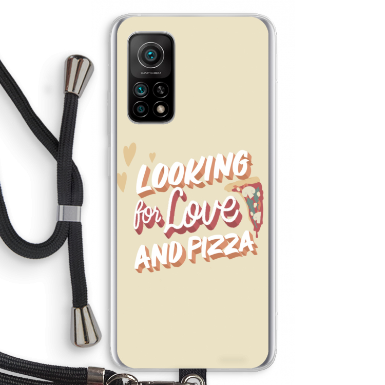 Pizza is the answer: Xiaomi Mi 10T 5G Transparant Hoesje met koord