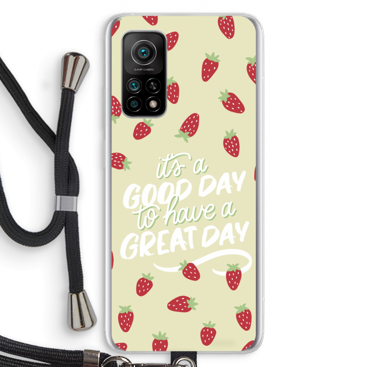 Don't forget to have a great day: Xiaomi Mi 10T 5G Transparant Hoesje met koord