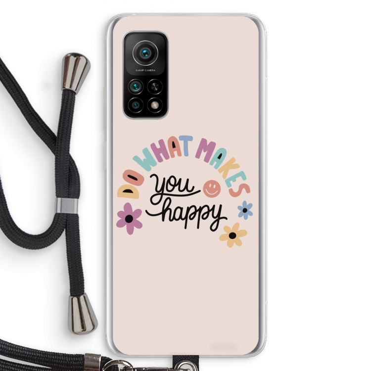 Happy days: Xiaomi Mi 10T 5G Transparant Hoesje met koord