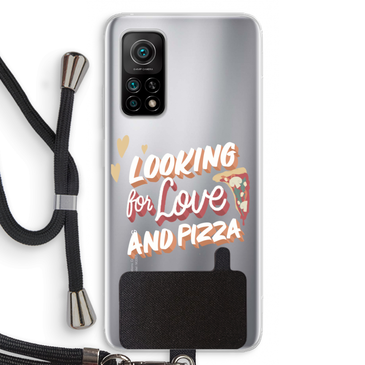 Pizza is the answer: Xiaomi Mi 10T 5G Transparant Hoesje met koord